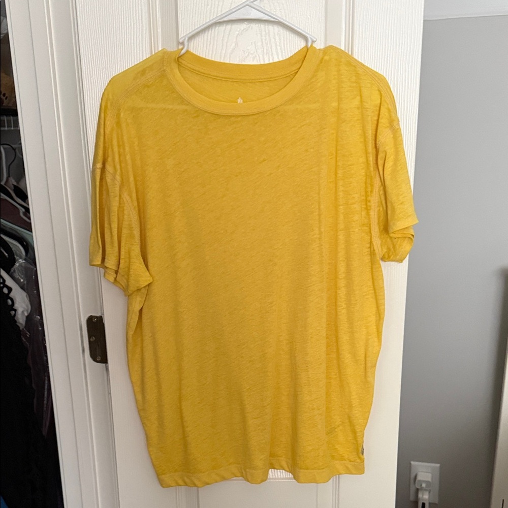 FP Movement by Free People Yellow Short Sleeve Tee